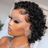 Short Curly Lace Front Wigs Human Hair Wigs for Black Women Pixie Cut Wigs Human Hair Short Curly Human Hair Wigs Pre Plucked with Baby Hair 150% Dens