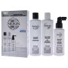 System 1 Kit by Nioxin for Unisex - 3 Pc 10.1oz Cleanser Shampoo, 10.1oz Scalp Therapy Conditioner, 3.38oz Scalp and Hair Treatment