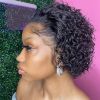 Short Curly Lace Front Wigs Human Hair Wigs for Black Women Pixie Cut Wigs Human Hair Short Curly Human Hair Wigs Pre Plucked with Baby Hair 150% Dens