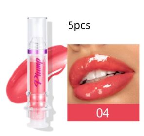 New Tube Lip Rich Lip Color Slightly Spicy Lip Honey Lip Glass Mirror Face Lip Mirror Liquid Lipstick (Option: 4Color5pcs)