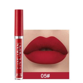 Handaiyan Matte Lip Glaze Liquid Lipstick Mini Tube Lip Gloss Waterproof Non Stick Cup Lip Gloss Genuine (Option: 5style)