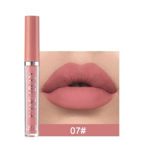 Handaiyan Matte Lip Glaze Liquid Lipstick Mini Tube Lip Gloss Waterproof Non Stick Cup Lip Gloss Genuine (Option: 7style)