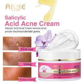 AILKE Organic Acne Face Cream, Cleaning Skin, Remove Blemish, Pimples, Non-Greasy, Oil Control, For Women and Men (Color: Pack of 1)