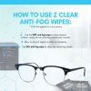 Z Clear Anti Fog Lens Cleaner Wipes Wet & Dry