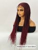 30 Inch Full Lace Front Box BraidedWig for Black Women -LightweightSynthetic Braids with Baby Hair