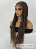 30 Inch Full Lace Front Box BraidedWig for Black Women -LightweightSynthetic Braids with Baby Hair