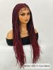 30 Inch Full Lace Front Box BraidedWig for Black Women -LightweightSynthetic Braids with Baby Hair